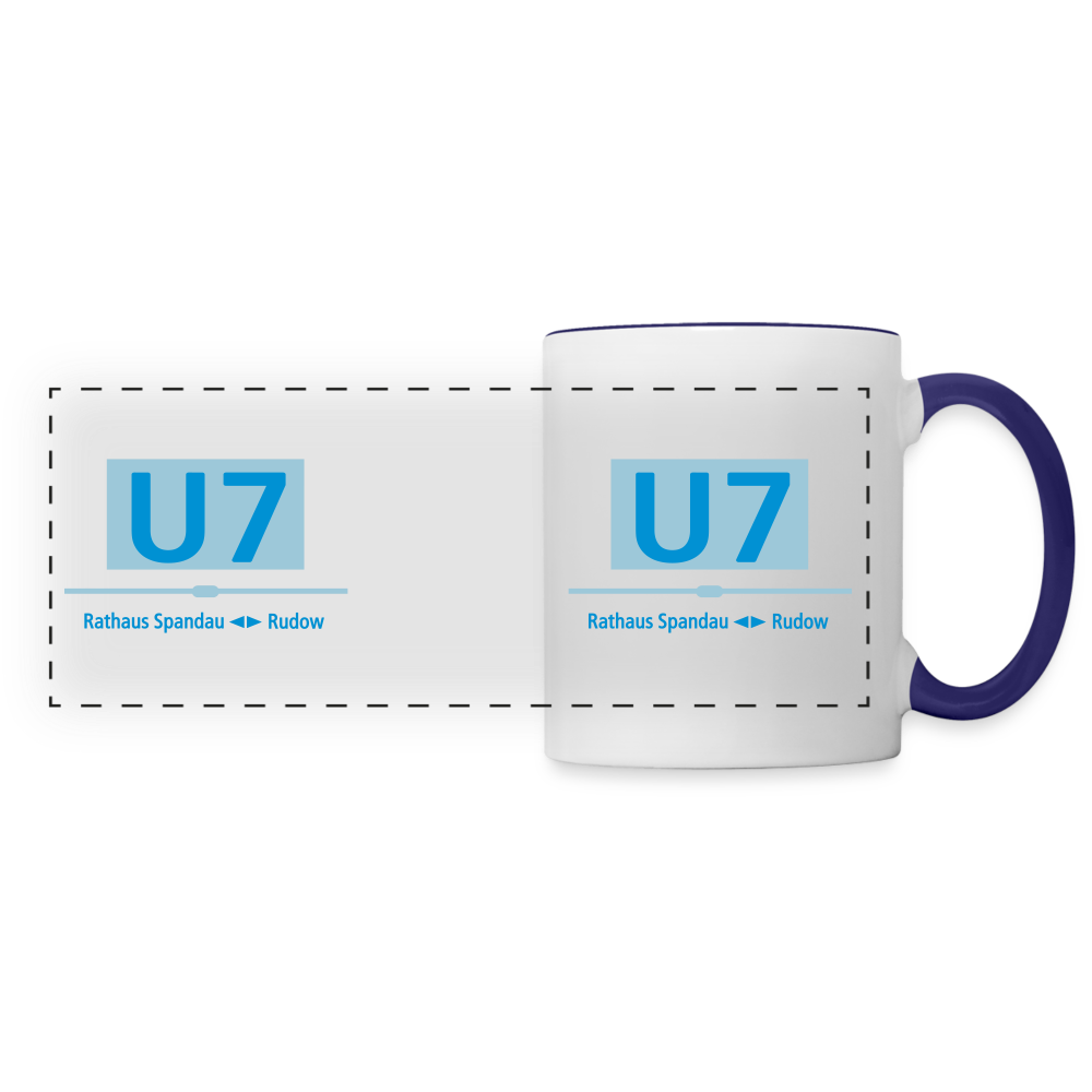 U7 - Tasse zweifarbig - Weiß/Kobaltblau