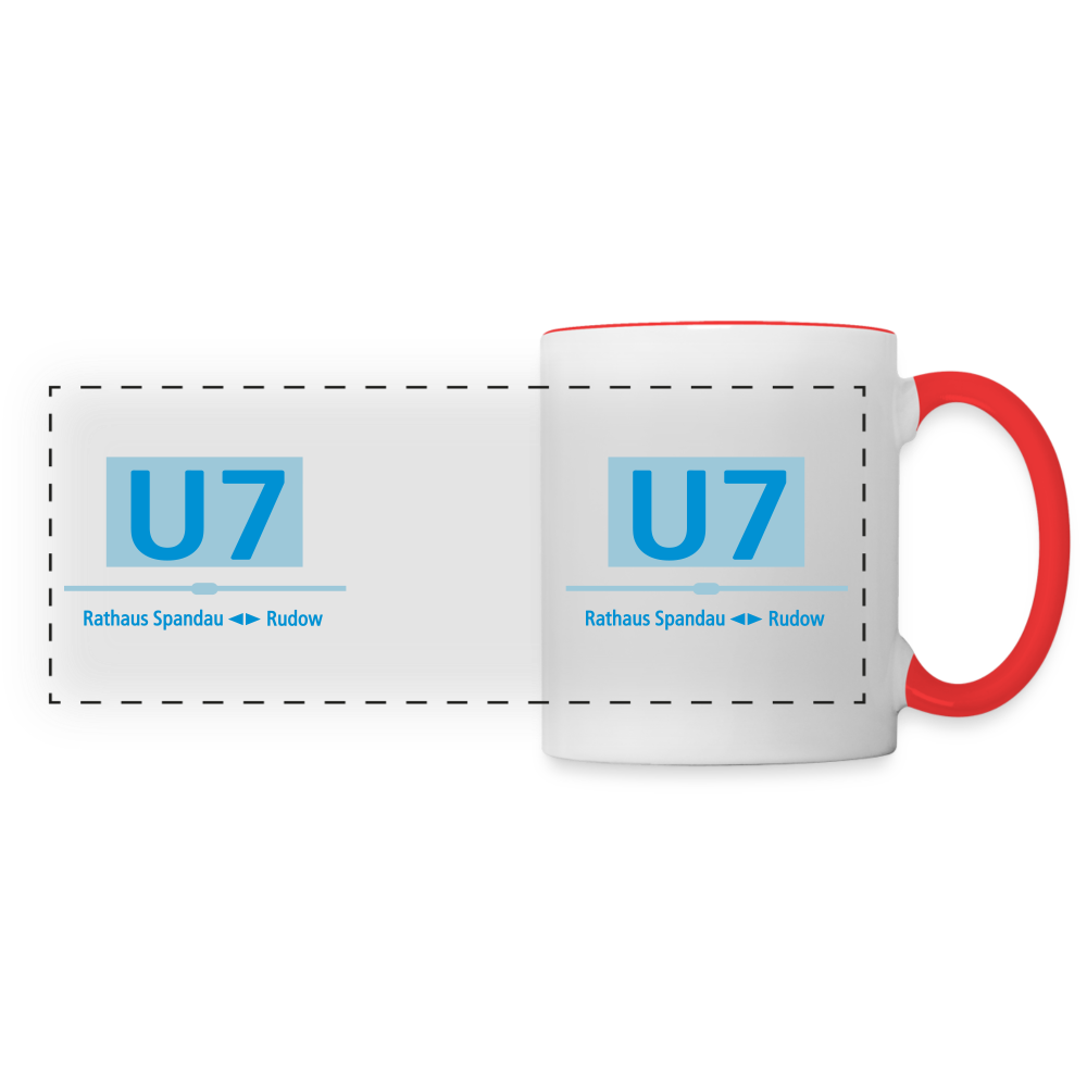 U7 - Tasse zweifarbig - Weiß/Rot