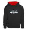 Mach ma’ halblang! - Teenager Kontrast-Hoodie - Schwarz/Rot