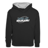 Mach ma’ halblang! - Teenager Kontrast-Hoodie - Schwarz/Grau meliert