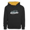 Mach ma’ halblang! - Teenager Kontrast-Hoodie - Schwarz/Gold