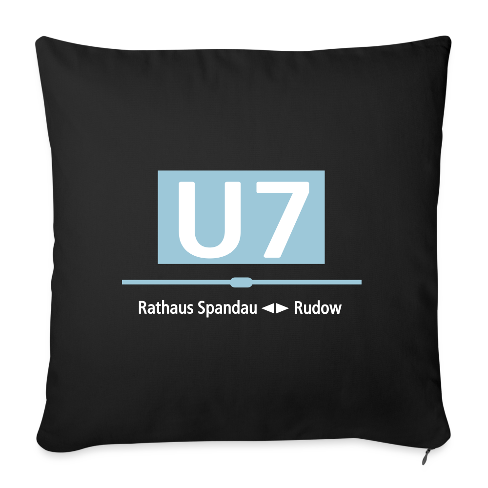 U7 - Sofakissen mit Füllung (45 x 45 cm) - Schwarz