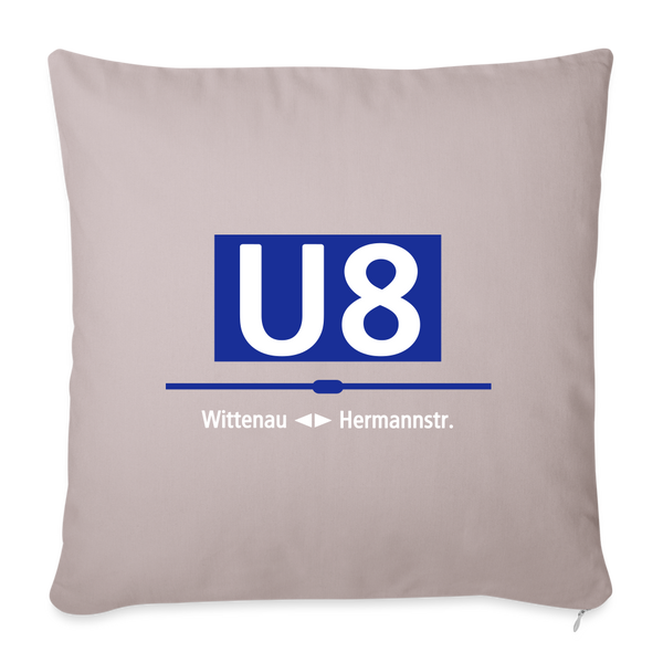 U8 - Sofakissen mit Füllung (45 x 45 cm) - helles Taupe