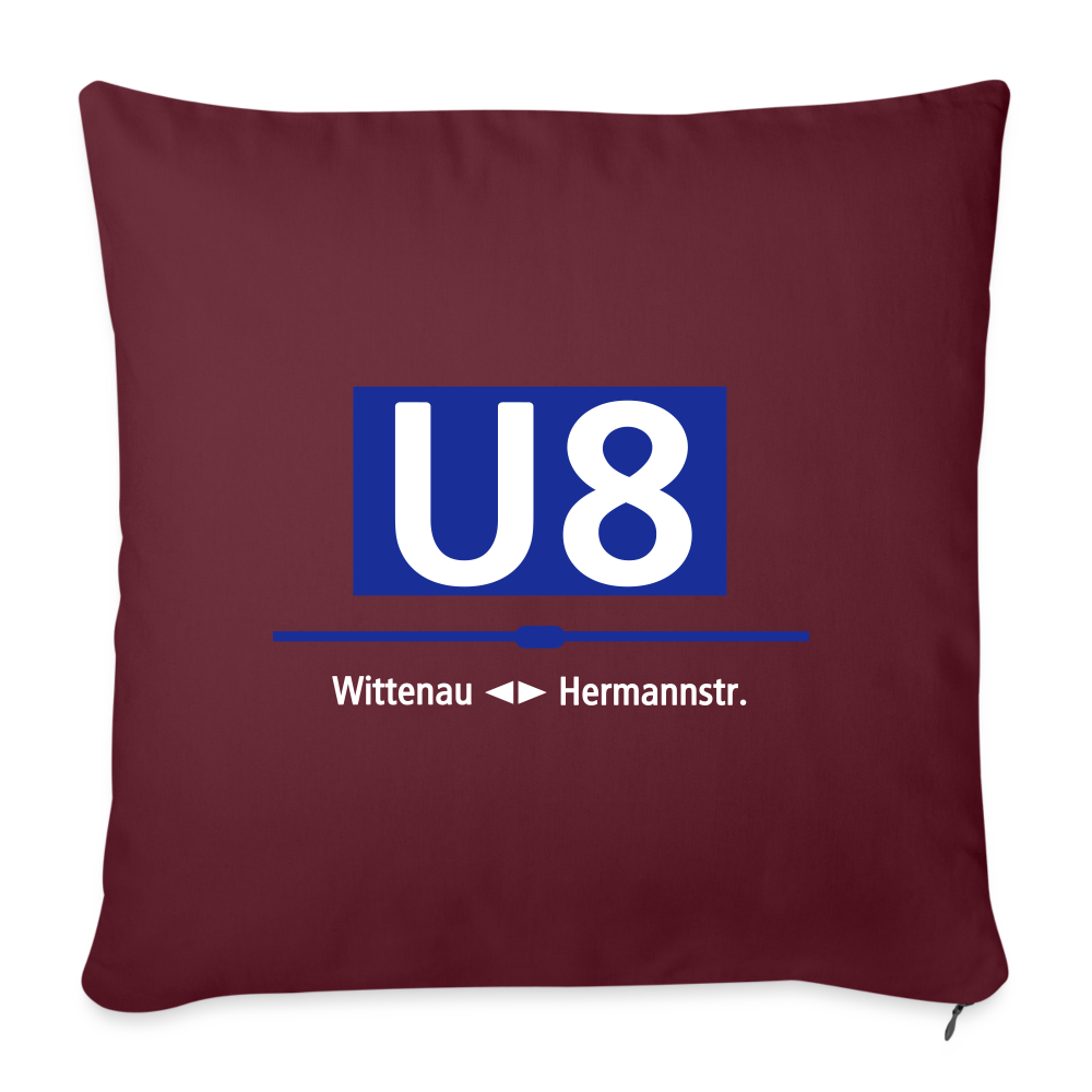 U8 - Sofakissen mit Füllung (45 x 45 cm) - Burgunderrot
