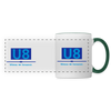 U8 - Tasse zweifarbig - Weiß/Dunkelgrün
