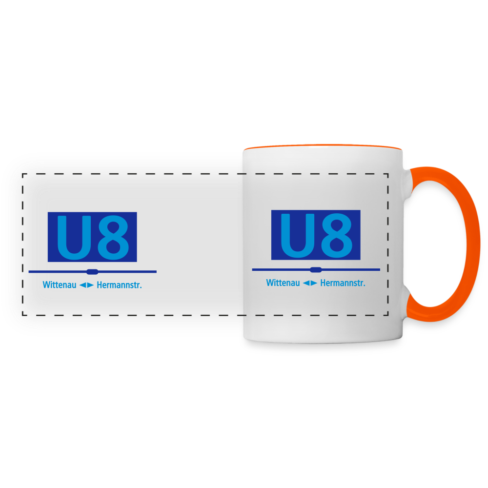 U8 - Tasse zweifarbig - Weiß/Orange