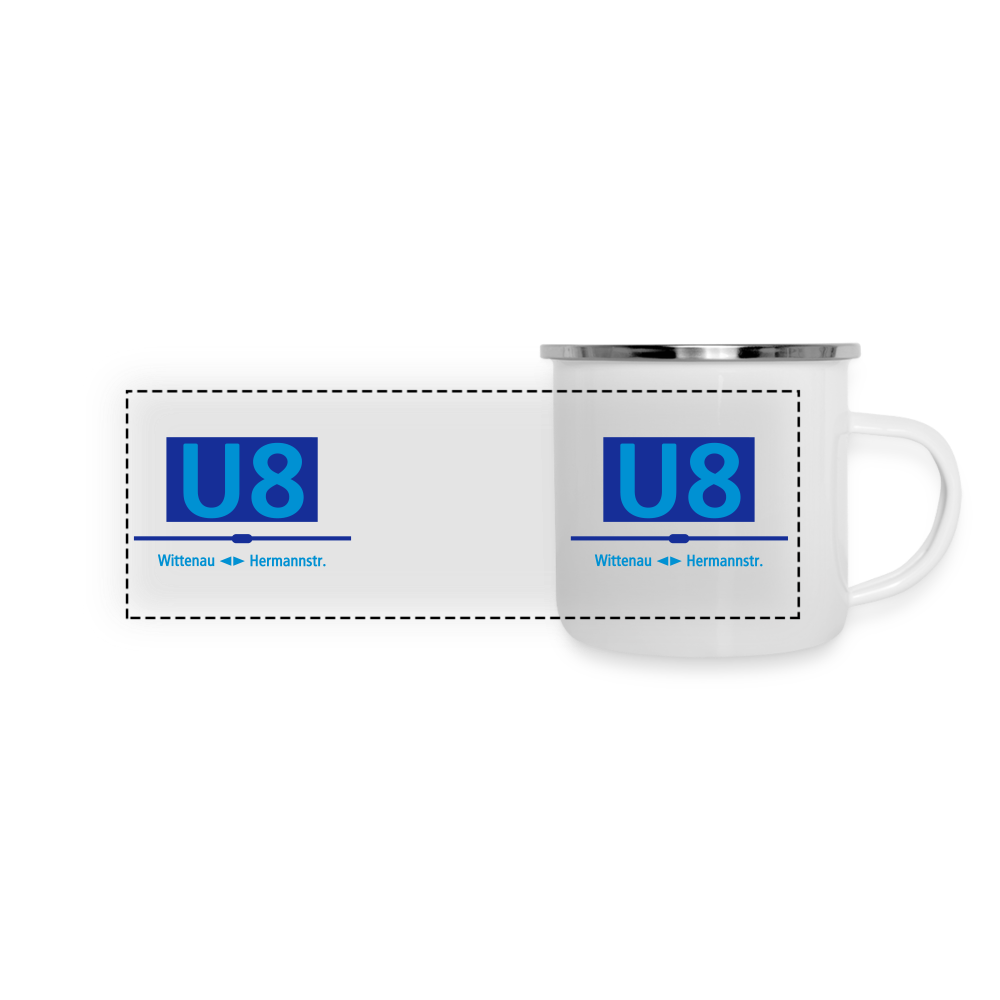 U8 - Emaille Tasse - Weiß