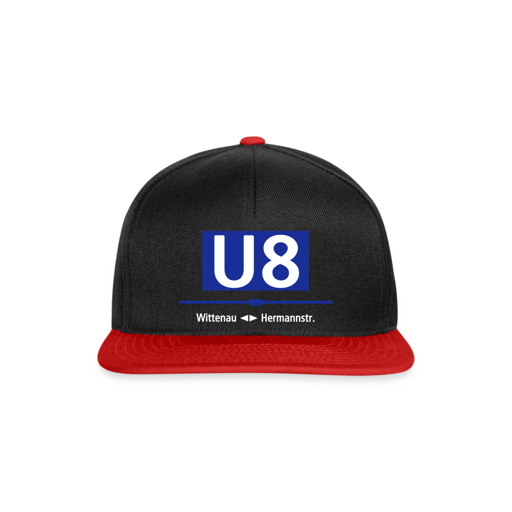 U8 - Snapback Cap - Schwarz/Rot