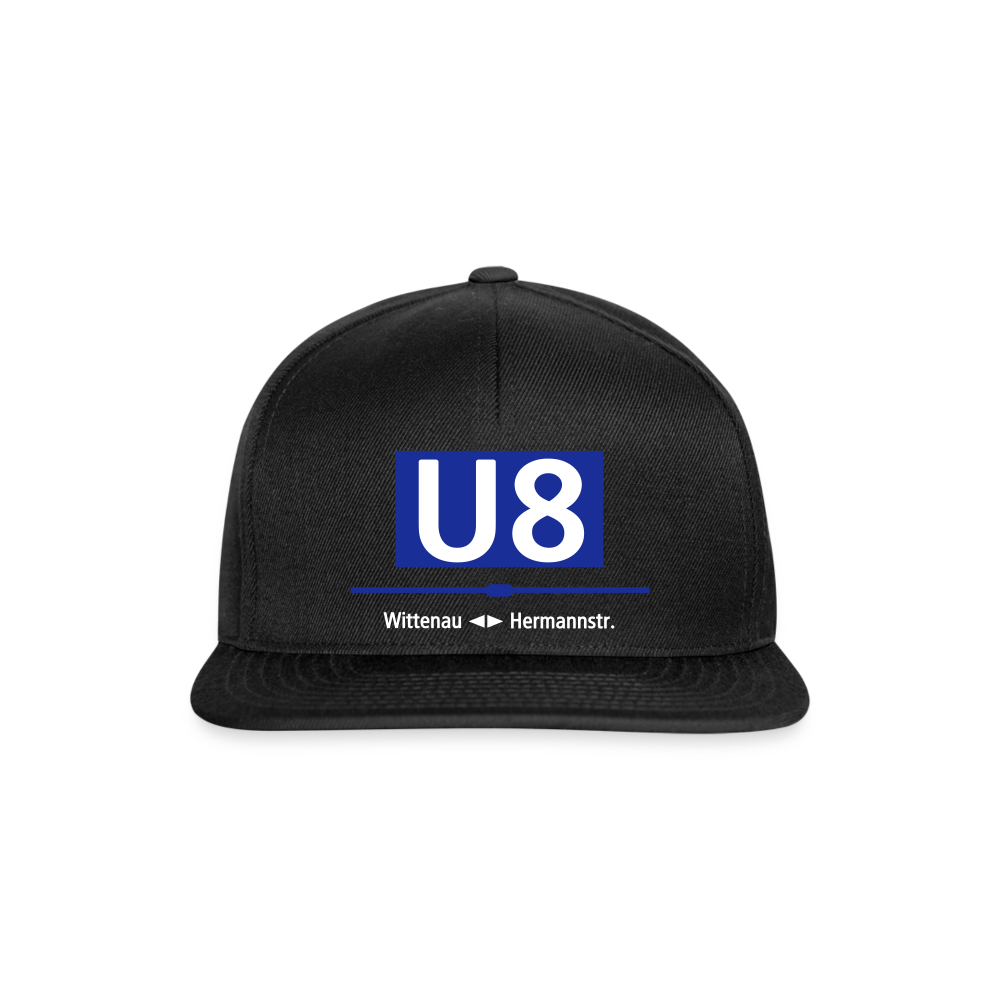U8 - Snapback Cap - Schwarz/Schwarz