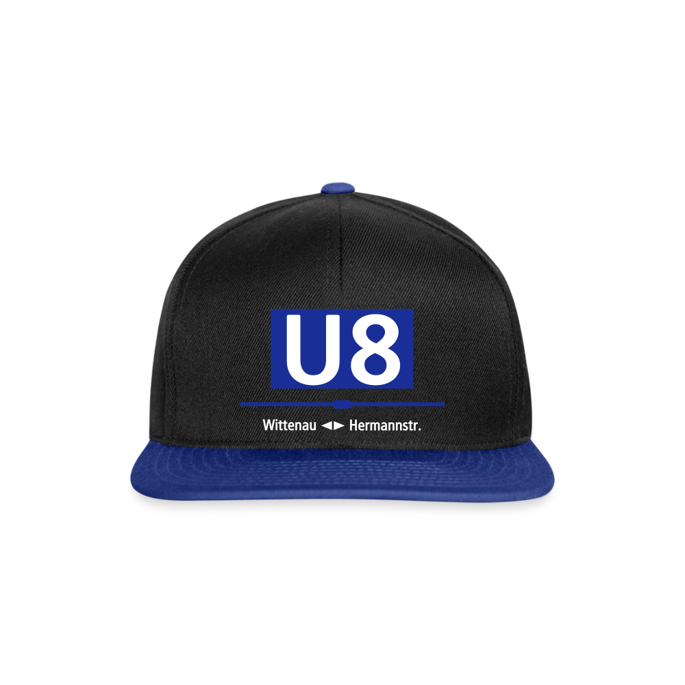 U8 - Snapback Cap - Schwarz/Königsblau