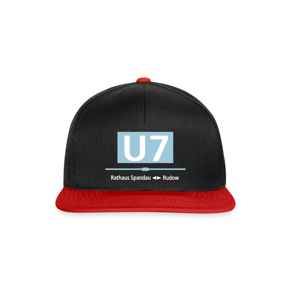 U7 - Snapback Cap - Schwarz/Rot