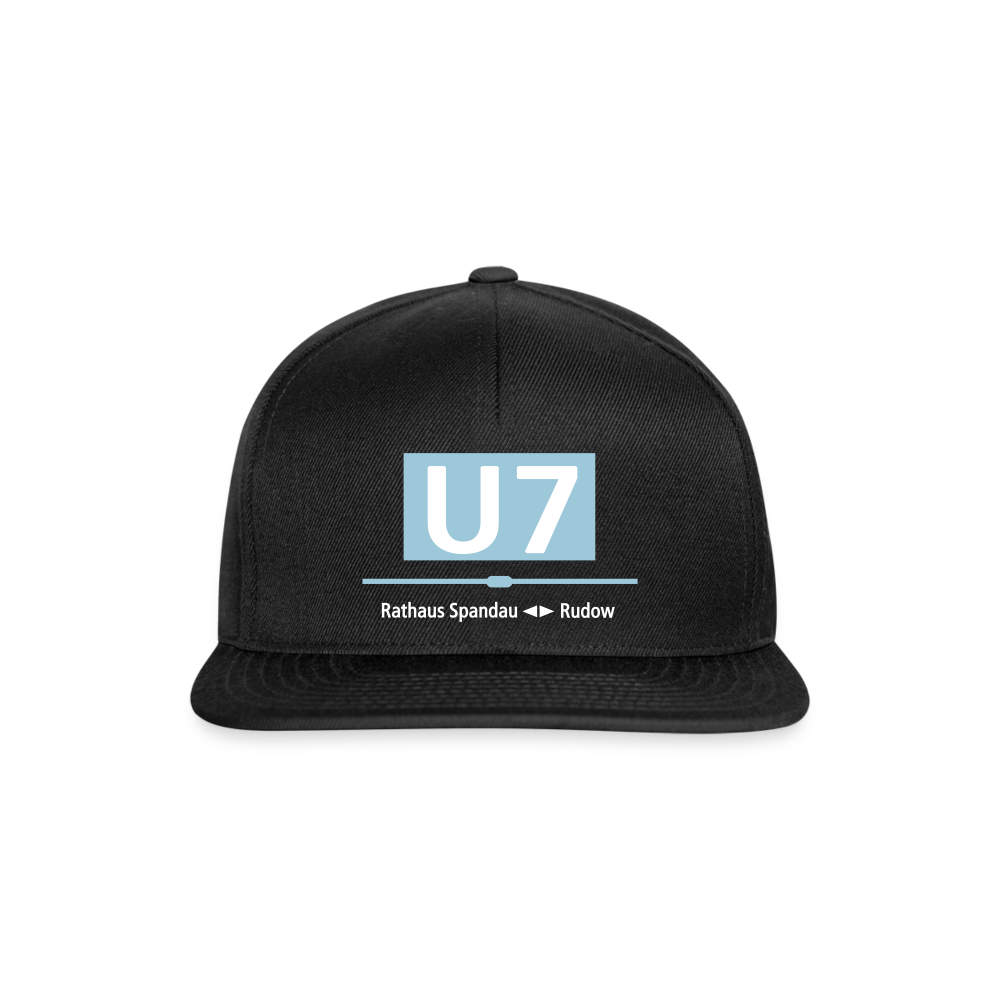 U7 - Snapback Cap - Schwarz/Schwarz