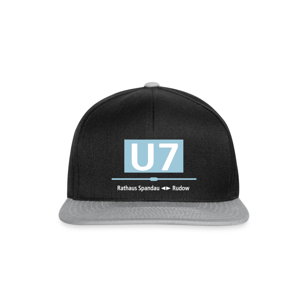 U7 - Snapback Cap - Schwarz/Grau