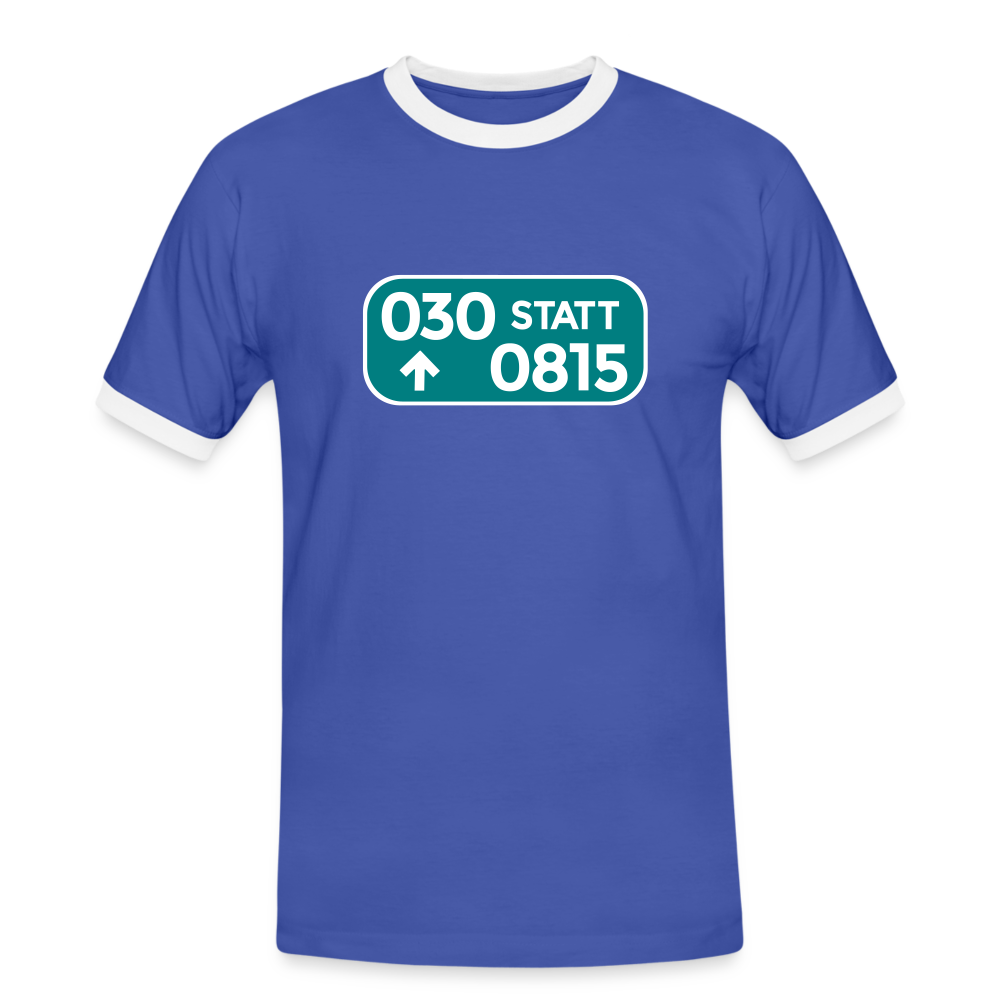 030 statt 0815 - Männer Ringer T-Shirt - Blau/Weiß