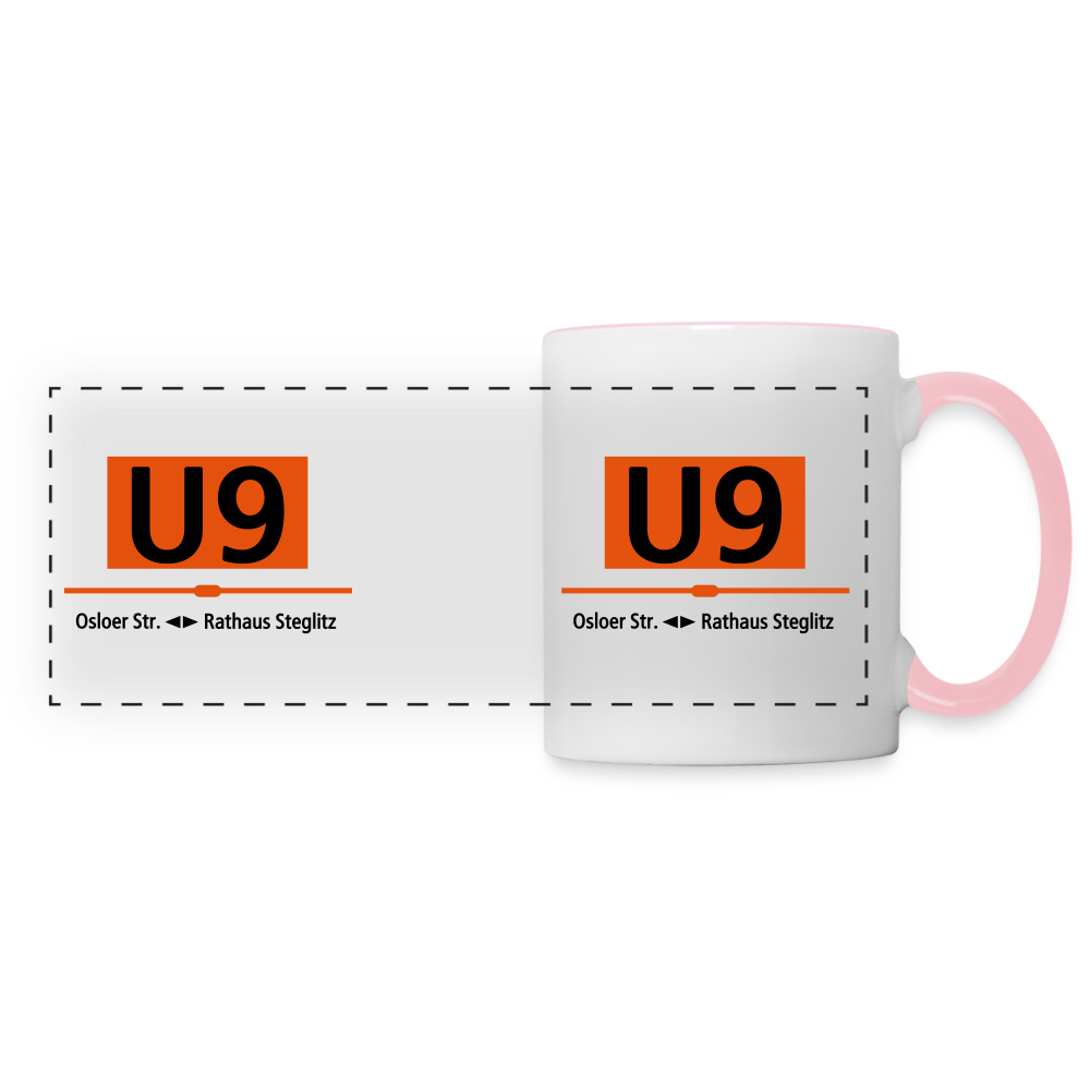 U9 - Tasse zweifarbig - Weiß/Pink