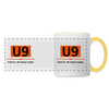 U9 - Tasse zweifarbig - Weiß/Gelb