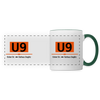 U9 - Tasse zweifarbig - Weiß/Dunkelgrün