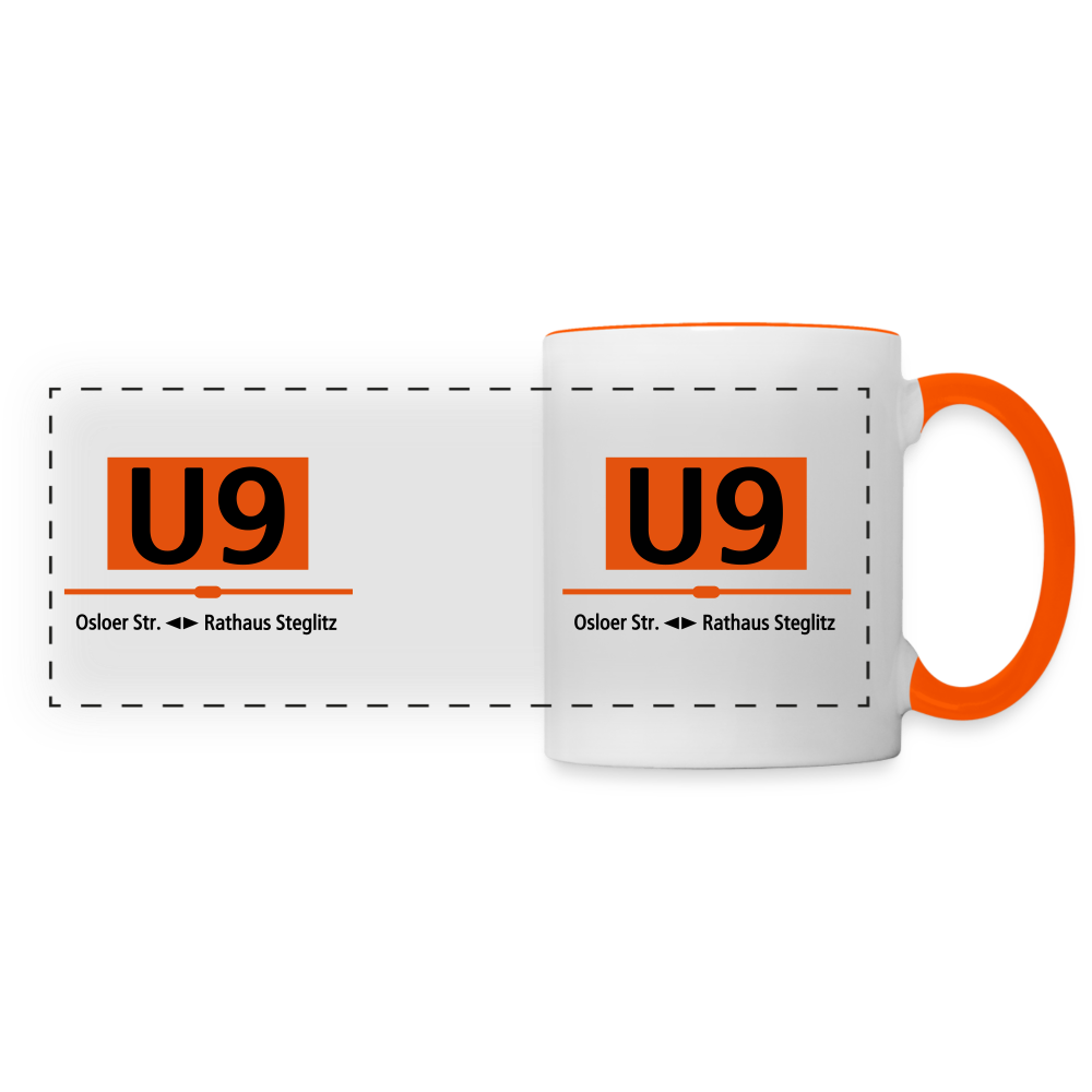 U9 - Tasse zweifarbig - Weiß/Orange