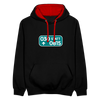 030 statt 0815 - Kontrast Hoodie - Schwarz/Rot