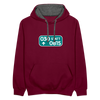 030 statt 0815 - Kontrast Hoodie - Weinrot/Anthrazit
