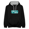 030 statt 0815 - Kontrast Hoodie - Schwarz/Grau meliert