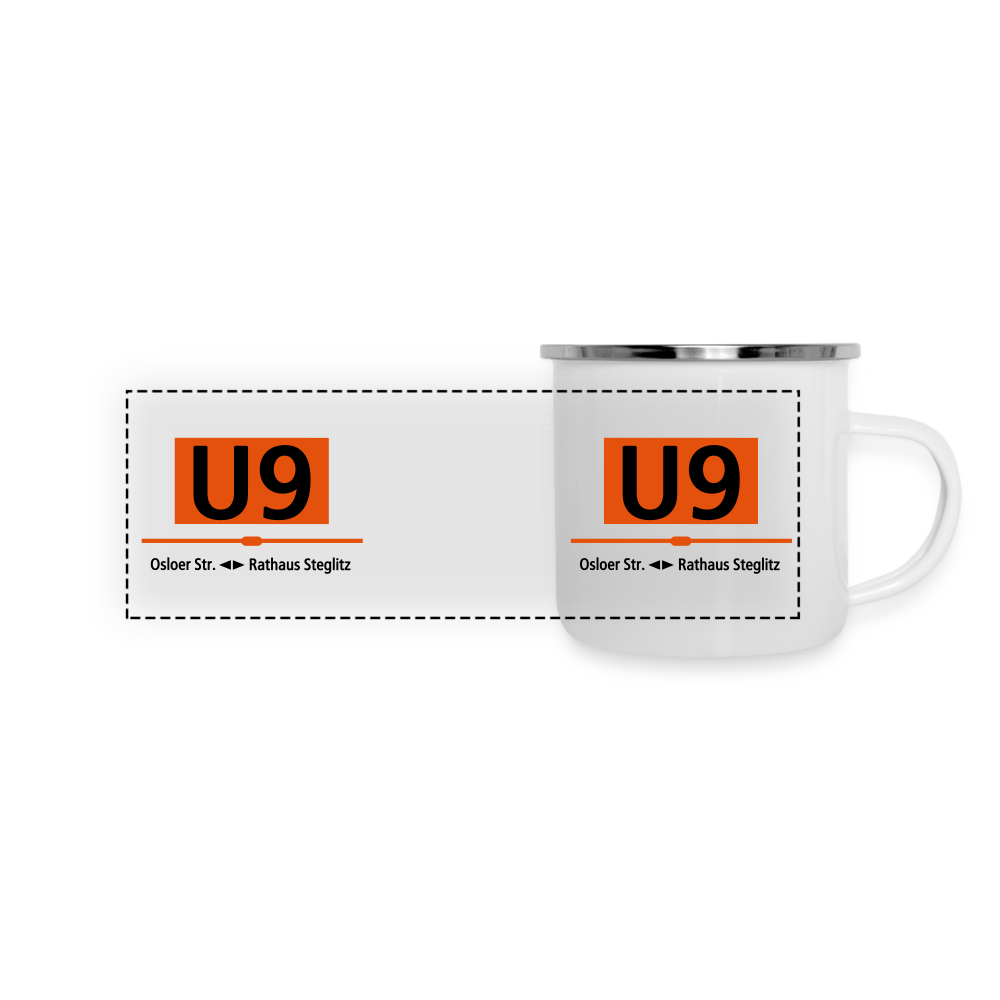U9 - Emaille Tasse - Weiß