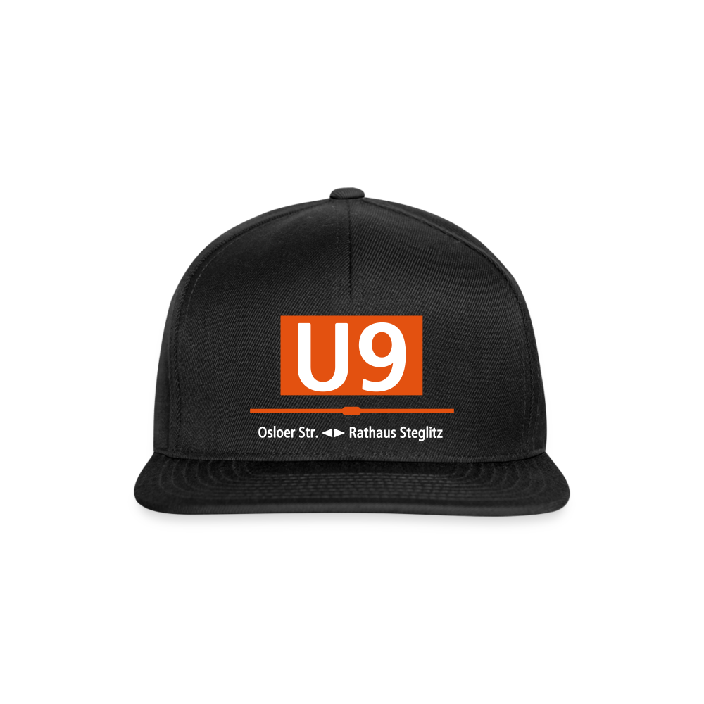 U9 - Snapback Cap - Schwarz/Schwarz