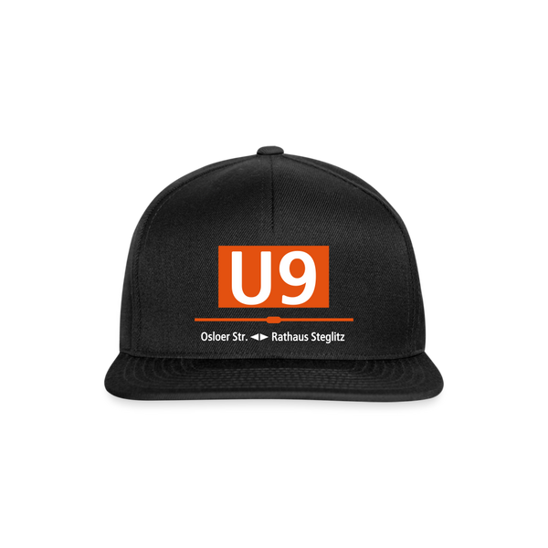 U9 - Snapback Cap - Schwarz/Schwarz