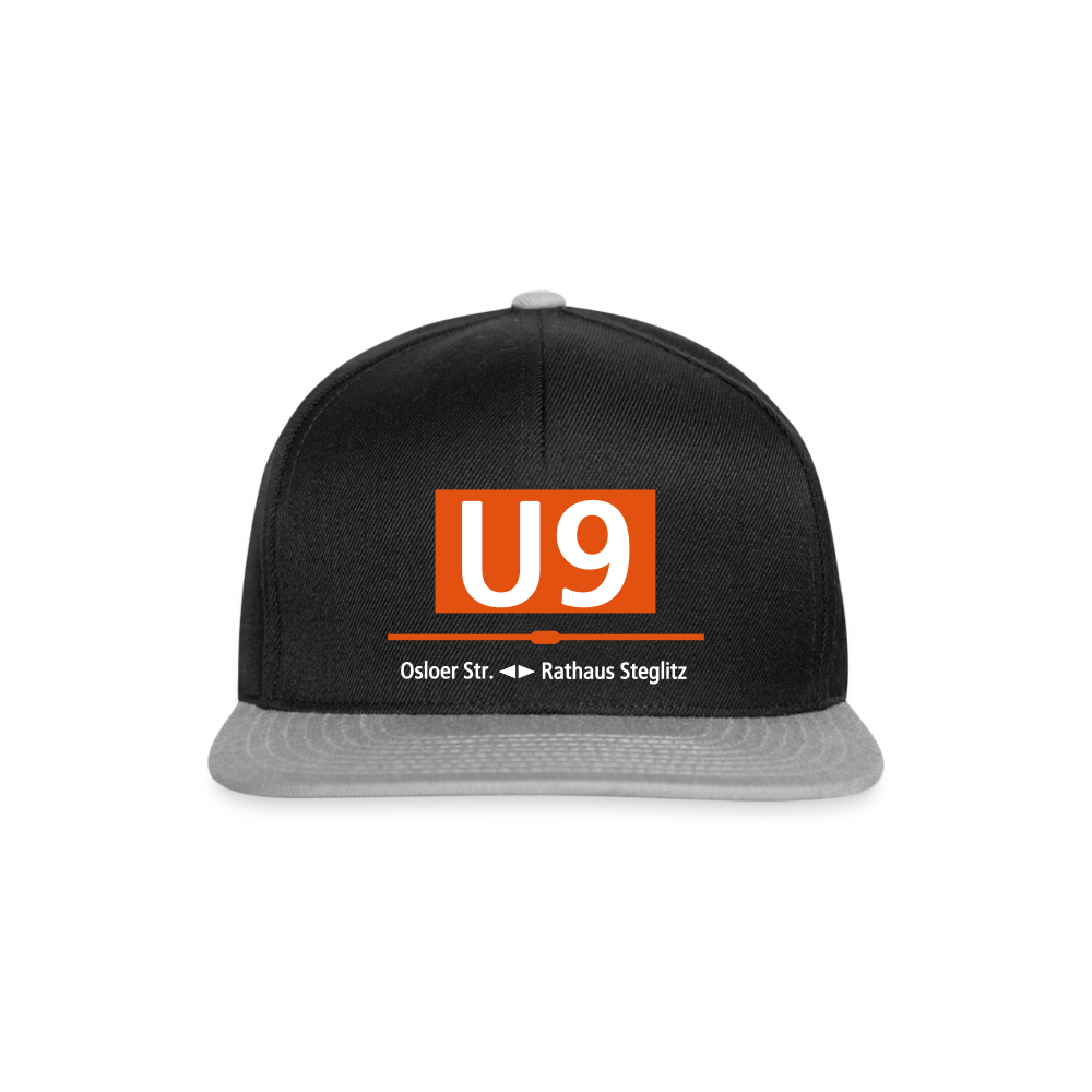 U9 - Snapback Cap - Schwarz/Grau