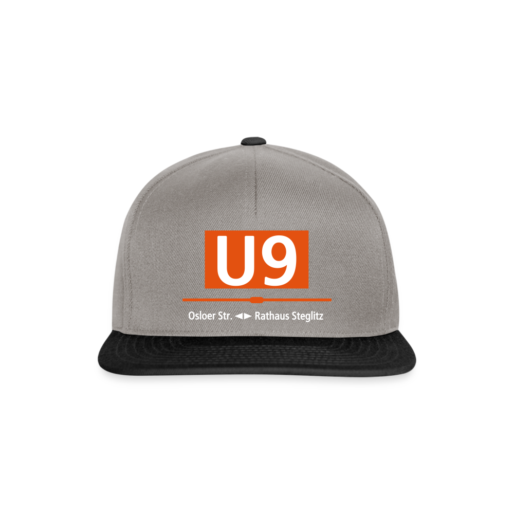 U9 - Snapback Cap - Graphit/Schwarz