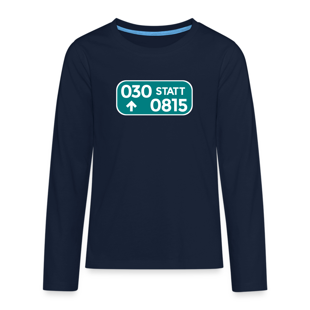 030 statt 0815 - Teenager Langarmshirt - Navy