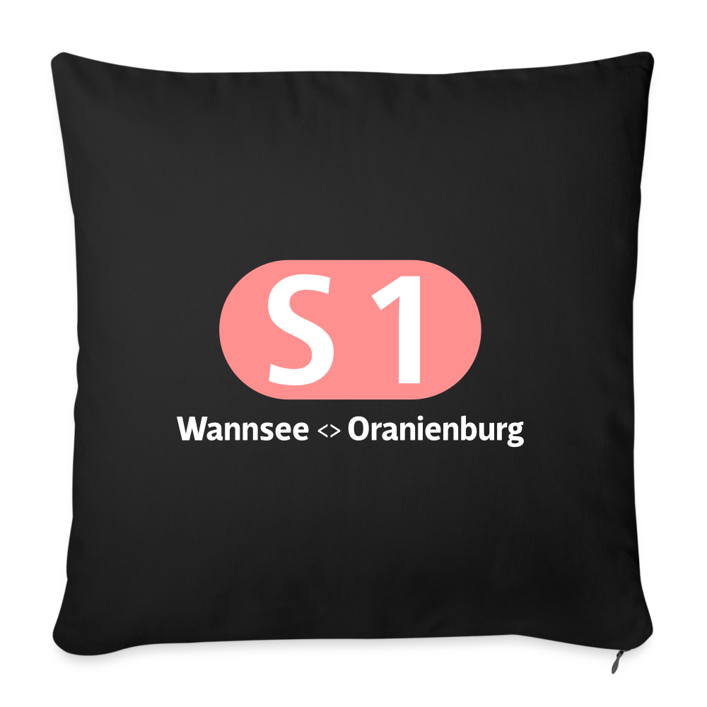 S1 - Sofakissen mit Füllung (45 x 45 cm) - Schwarz