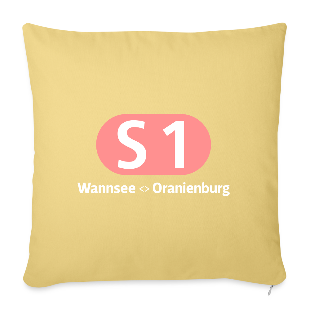S1 - Sofakissen mit Füllung (45 x 45 cm) - Hellgelb