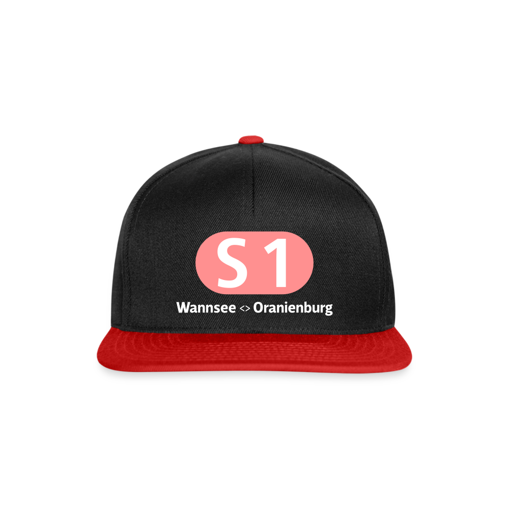 S1 - Snapback Cap - Schwarz/Rot