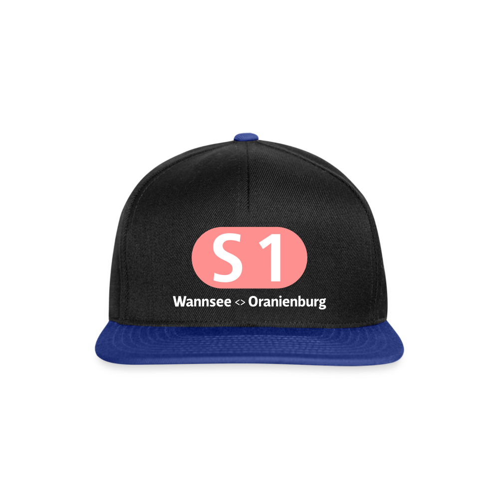 S1 - Snapback Cap - Schwarz/Königsblau