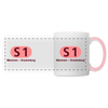 S1 - Tasse zweifarbig - Weiß/Pink