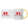 S1 - Tasse zweifarbig - Weiß/Gelb