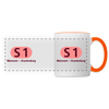 S1 - Tasse zweifarbig - Weiß/Orange