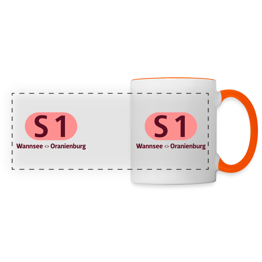 S1 - Tasse zweifarbig - Weiß/Orange