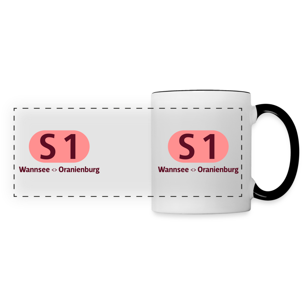 S1 - Tasse zweifarbig - Weiß/Schwarz
