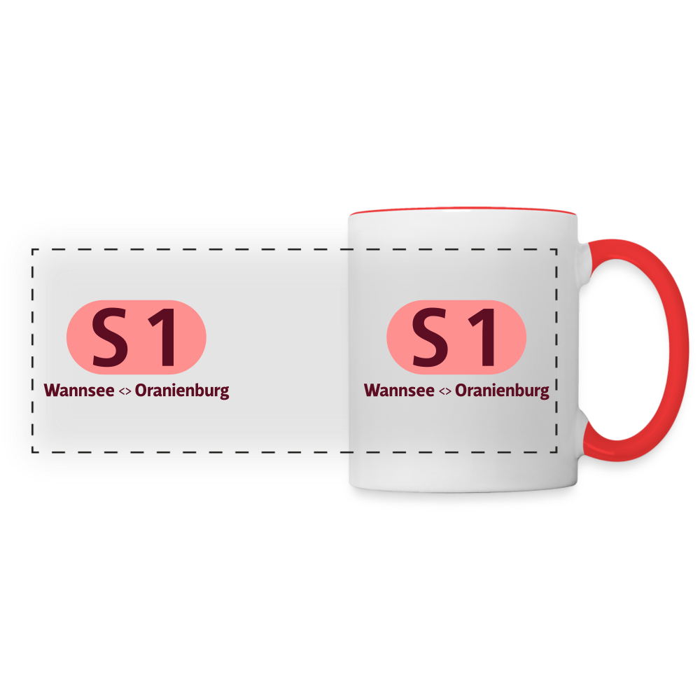 S1 - Tasse zweifarbig - Weiß/Rot
