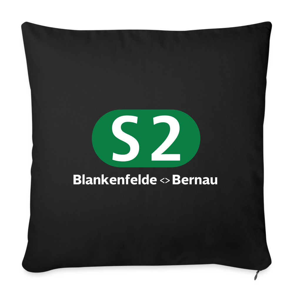 S2 - Sofakissen mit Füllung (45 x 45 cm) - Schwarz