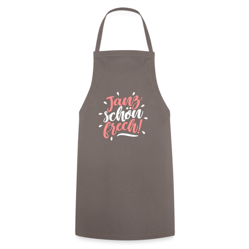 Janz schön frech! - Kochschürze - Grau