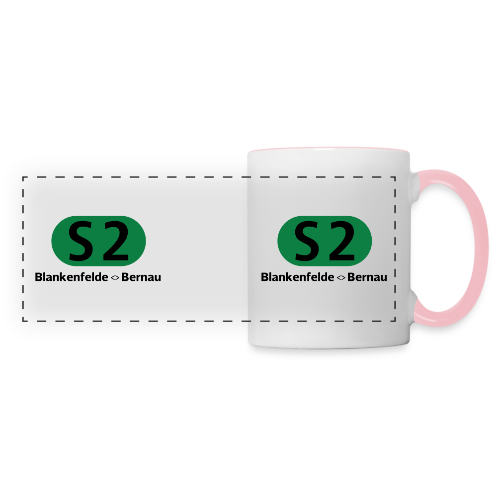 S2 - Tasse zweifarbig - Weiß/Pink