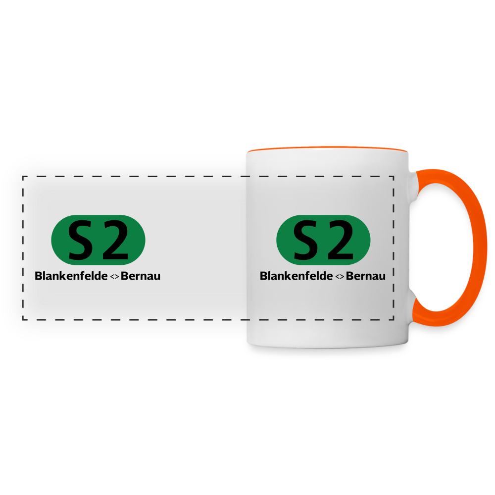 S2 - Tasse zweifarbig - Weiß/Orange