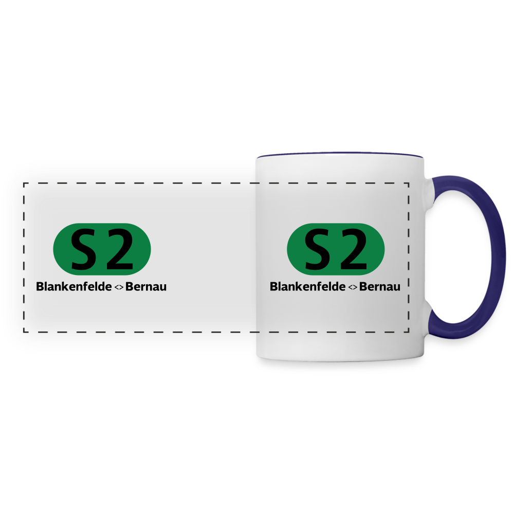S2 - Tasse zweifarbig - Weiß/Kobaltblau