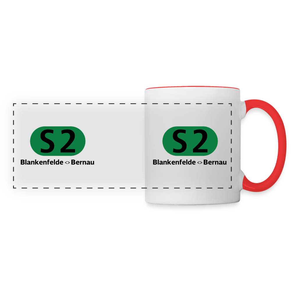 S2 - Tasse zweifarbig - Weiß/Rot
