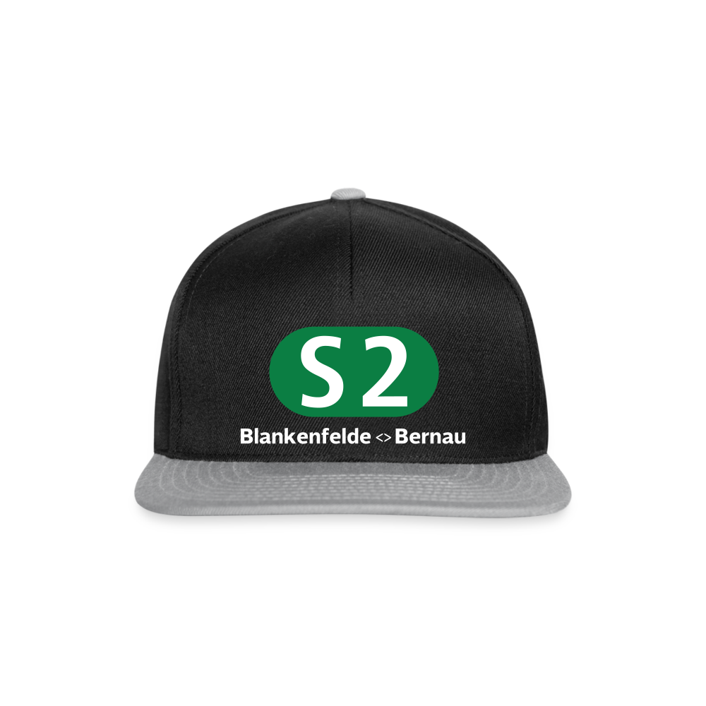 S2 - Snapback Cap - Schwarz/Grau