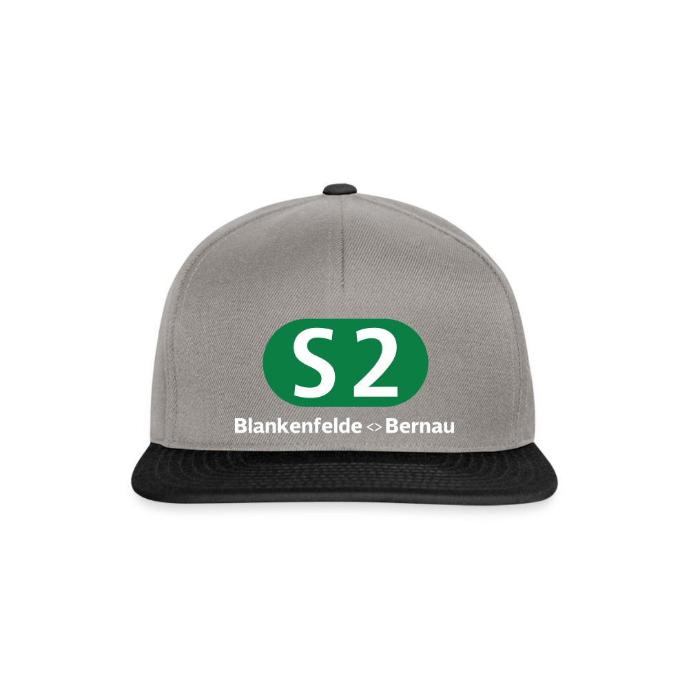 S2 - Snapback Cap - Graphit/Schwarz