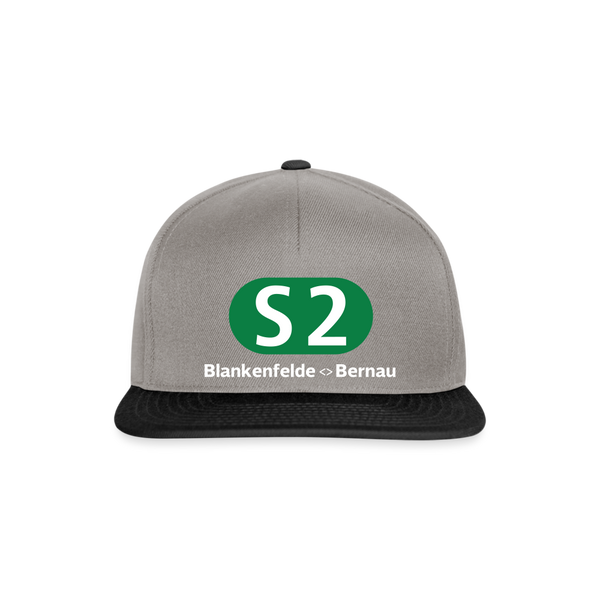 S2 - Snapback Cap - Graphit/Schwarz